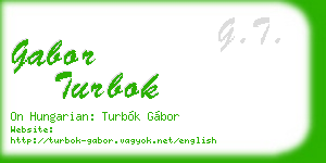 gabor turbok business card
